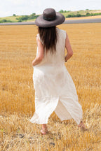 sleeveless linen dress - EUG fashon #natural
