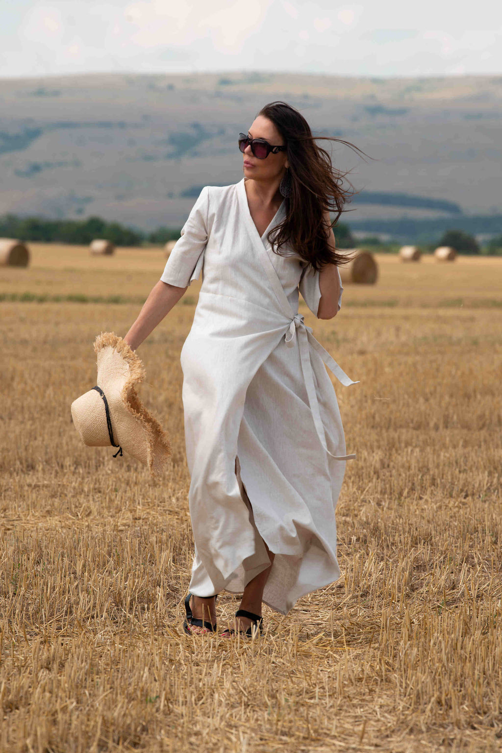 wrap linen dress  - EUG fashion #natural