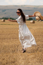 wrap linen dress - EUG fashion #natural