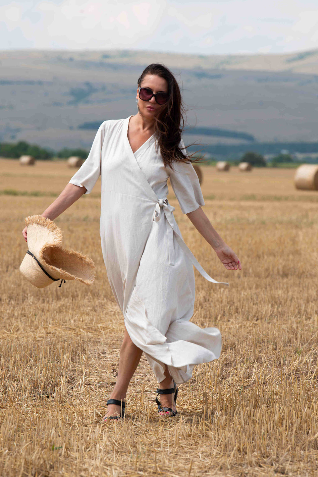 wrap linen dress - EUG fashion #natural