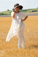 linen wrap pants #natural