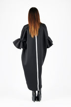 Black long neoprene dress Noa - EUG Fashion
