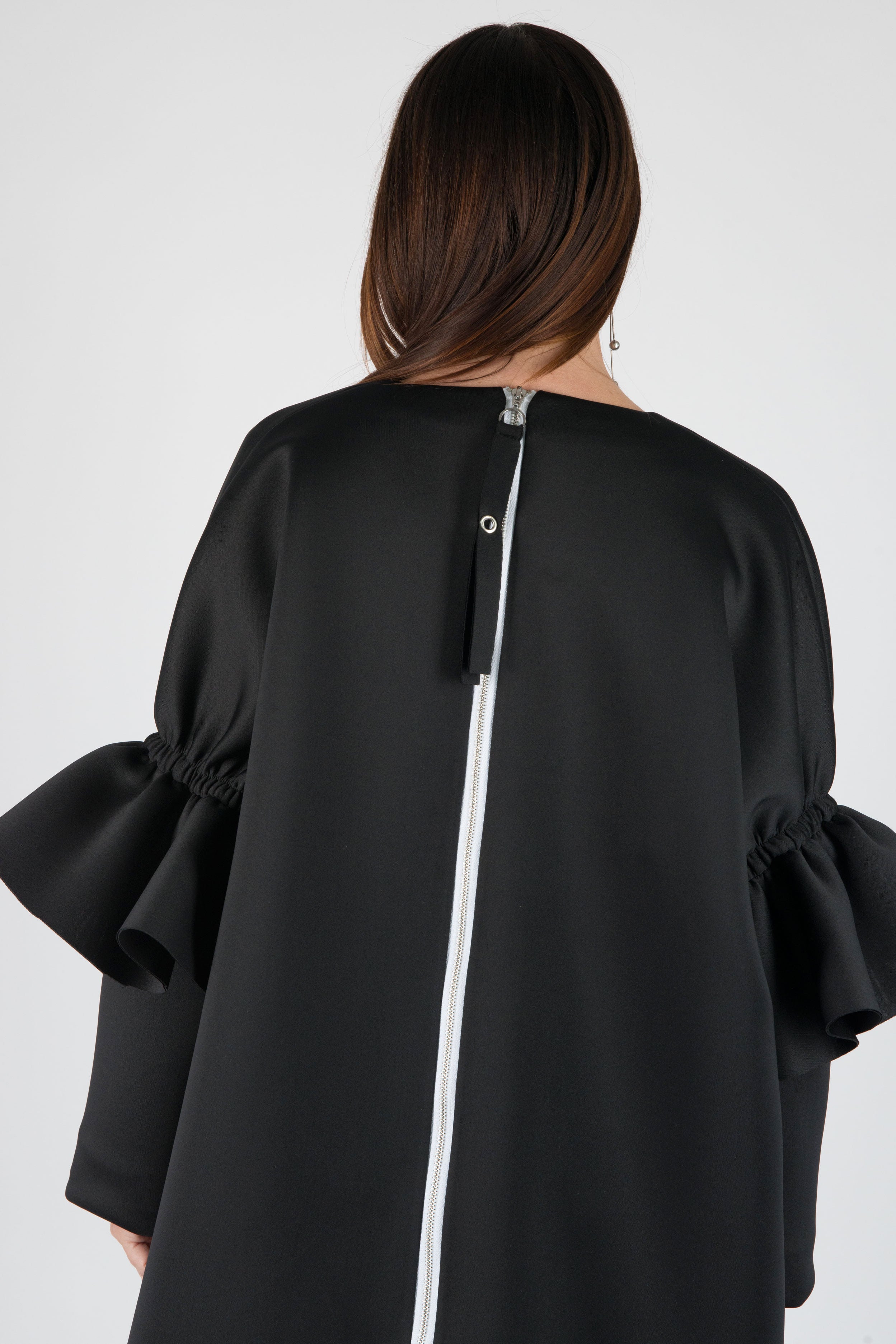 Black long neoprene dress Noa - EUG Fashion
