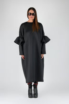 neorene-dress-long - EUG fashion #black