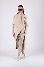 new beige cotton sweatshirt gloria