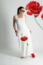 Black Poppies Jersey Dress - Mikaela
