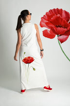 Black Poppies Jersey Dress - Mikaela