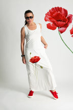 Black Poppies Jersey Dress - Mikaela