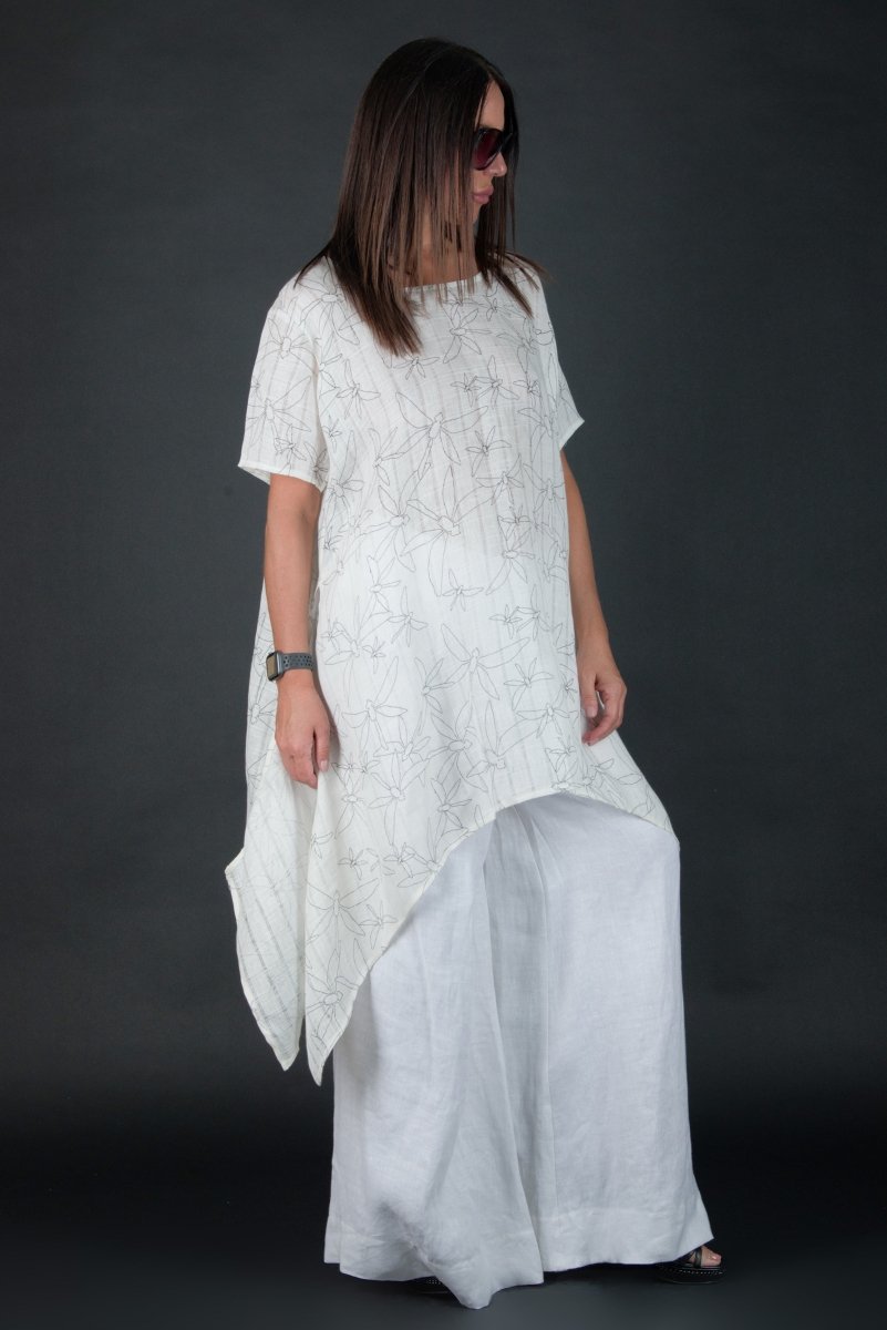 Off White Linen set CAROLINE - EUG Fashion