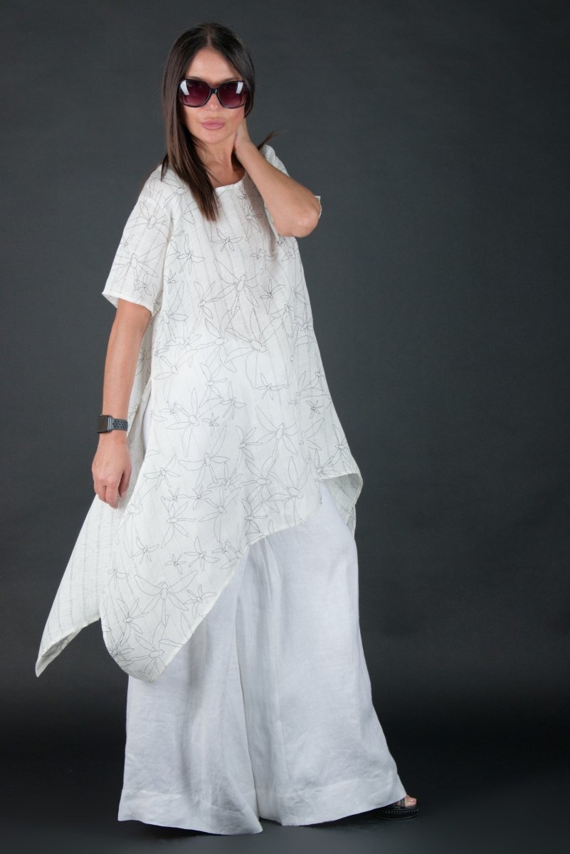 Off White Linen set CAROLINE - EUG Fashion