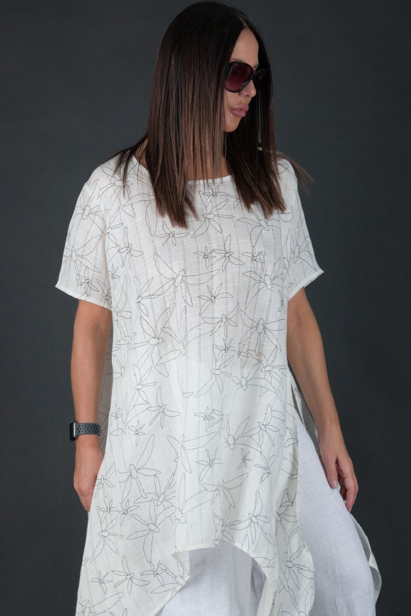 Off White Linen set CAROLINE - EUG Fashion