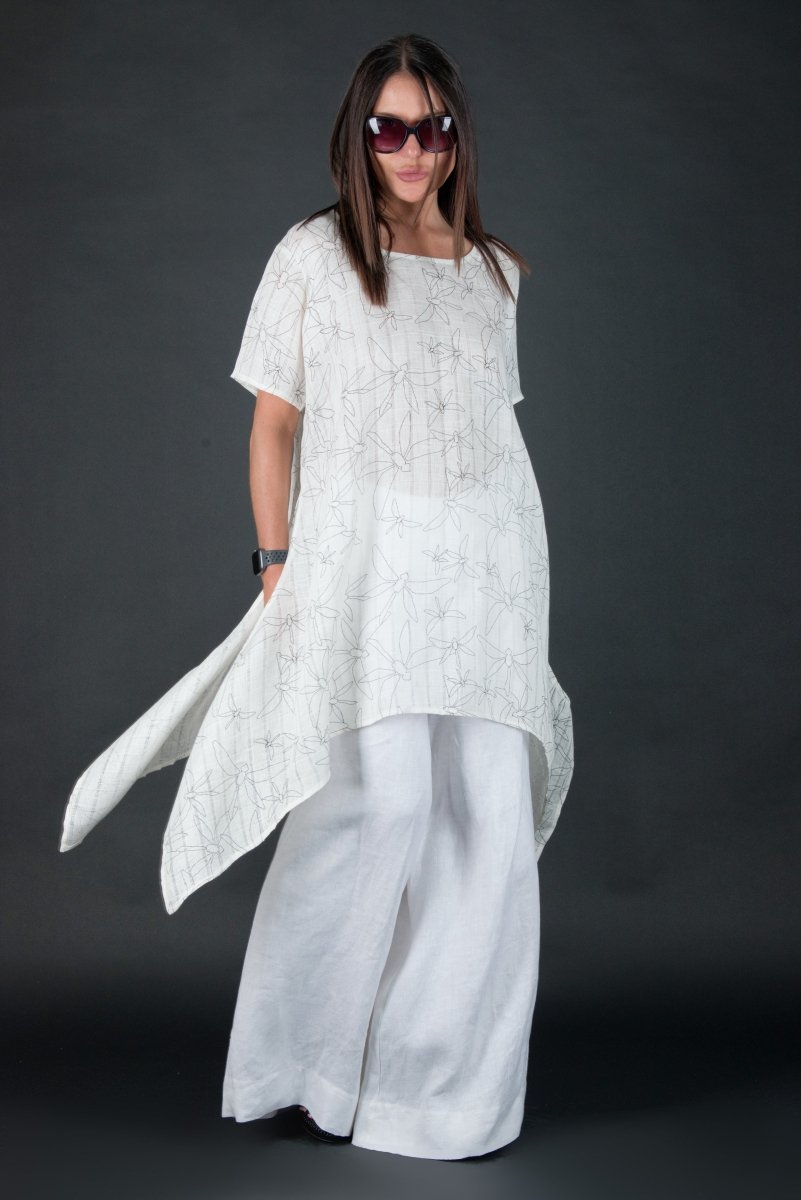 Off White Linen set CAROLINE - EUG Fashion