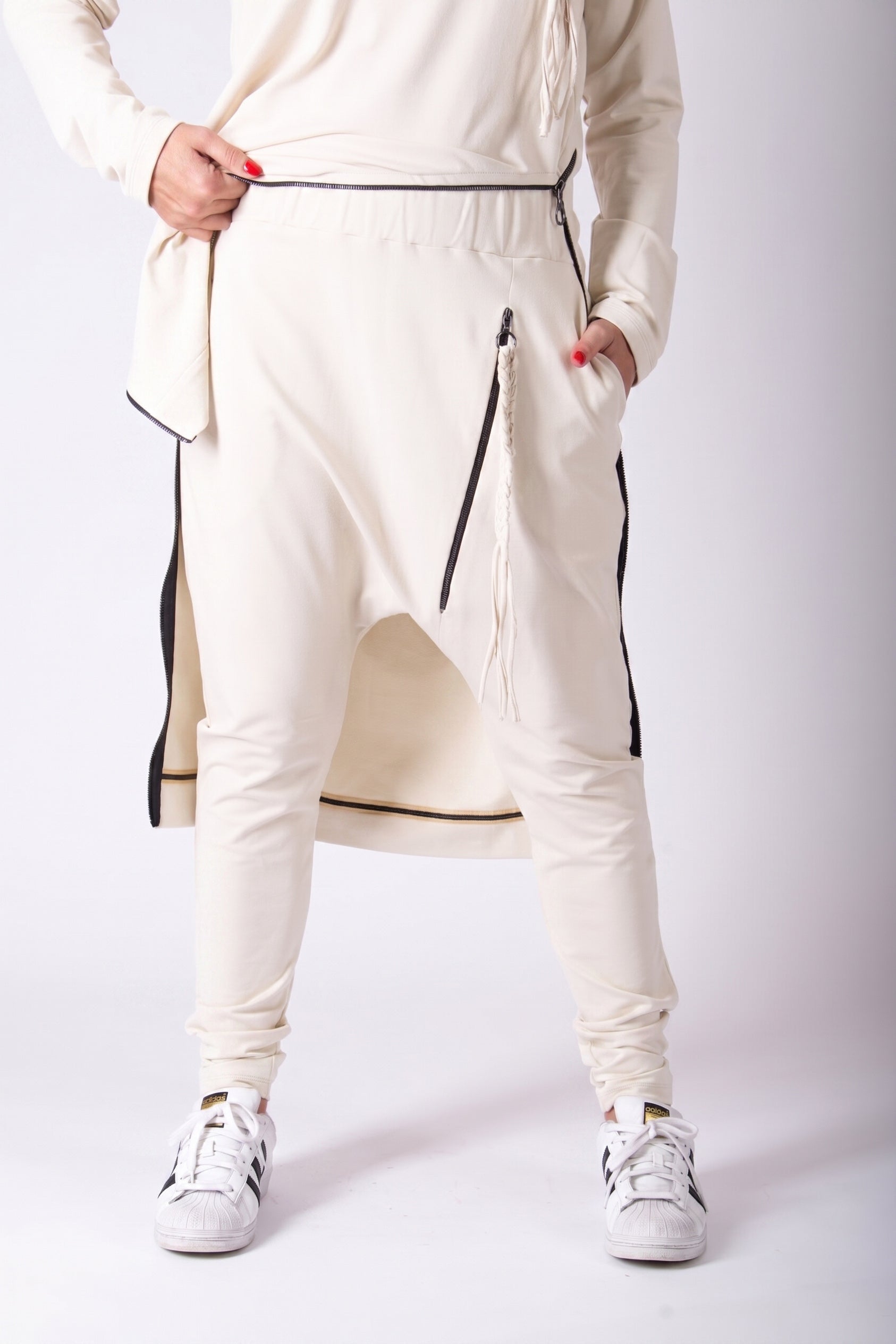 off white harem pants