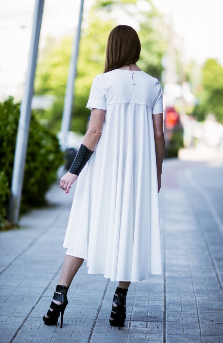 Off White Summer Maxi Dress KOSARA - EUG Fashion