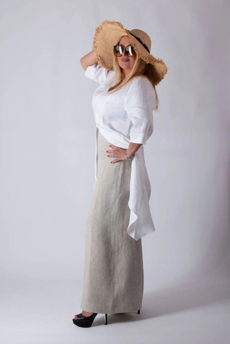 PAMELA LINEN PANTS SKIRT - EUG Fashion EugFashion 