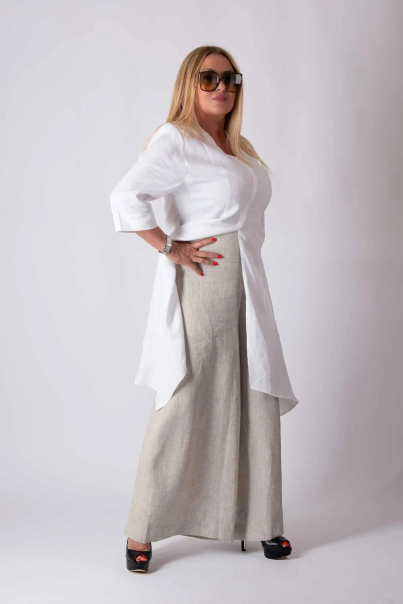 PAMELA LINEN PANTS SKIRT - EUG Fashion EugFashion 