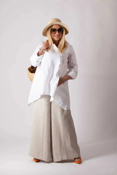 PAMELA LINEN PANTS SKIRT - EUG FASHION EugFashion 