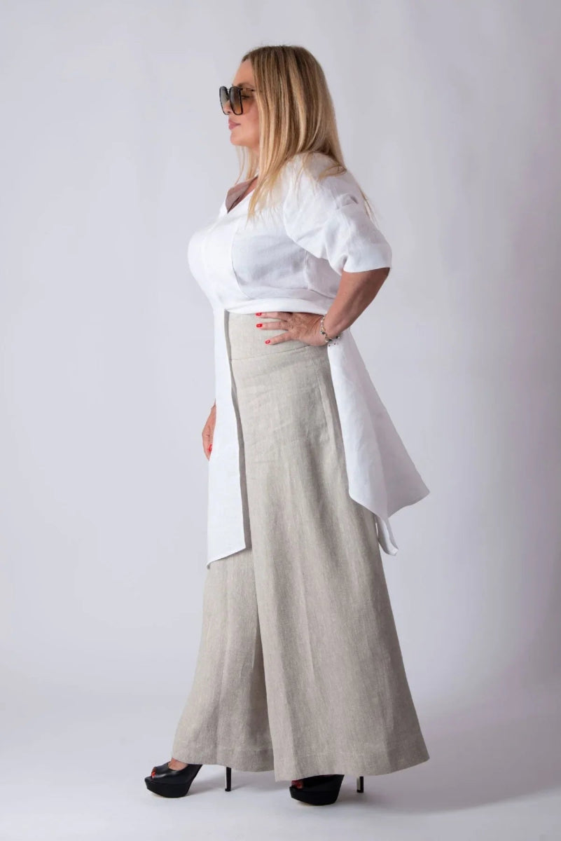 PAMELA LINEN PANTS SKIRT - EUG FASHION EugFashion 