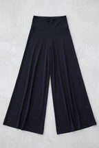 black woman jersey wide leg pants - EUG fashion