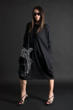 Parrot Print Cotton Dress TAMARA - EUG Fashion