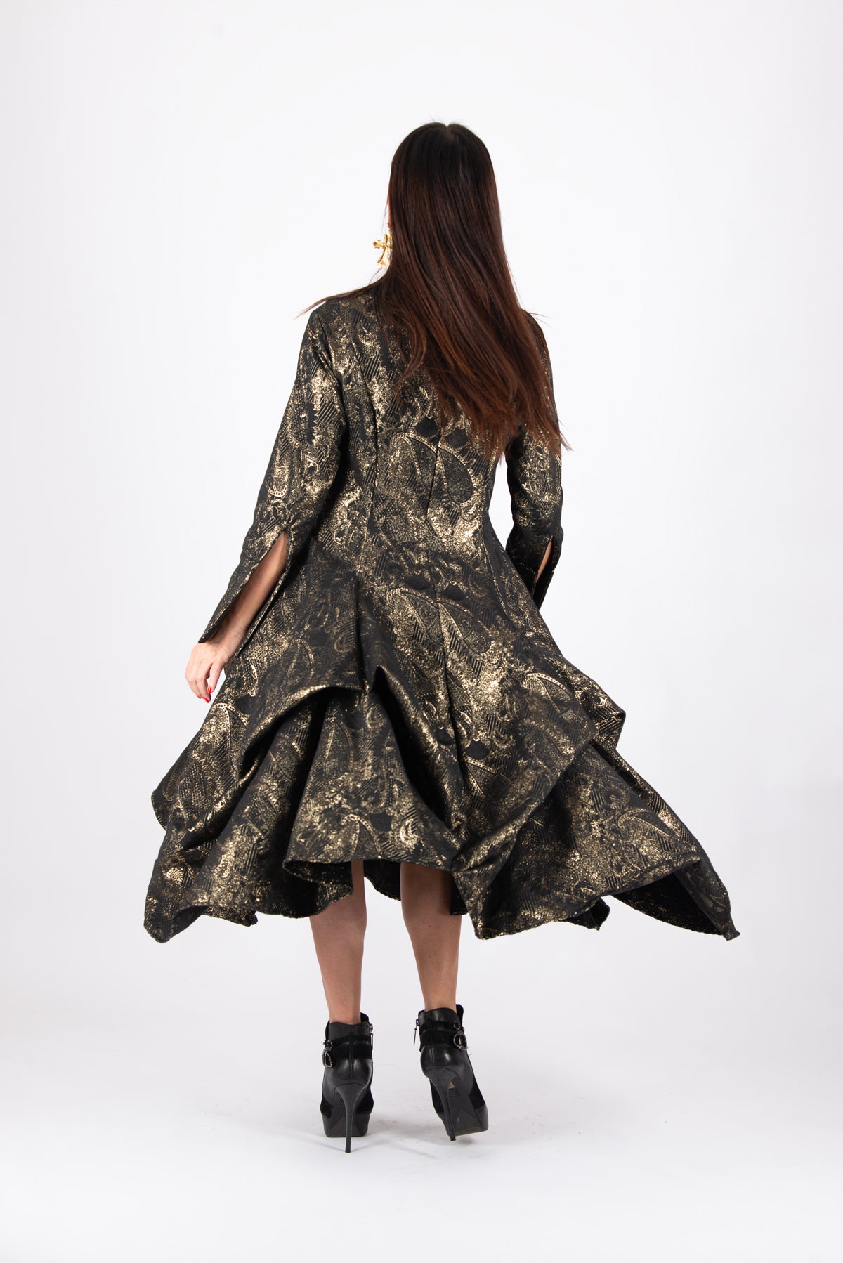 Black Gold Dress Maria EugFashion 