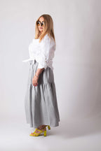 Linen Flounces Skirt - EUGF