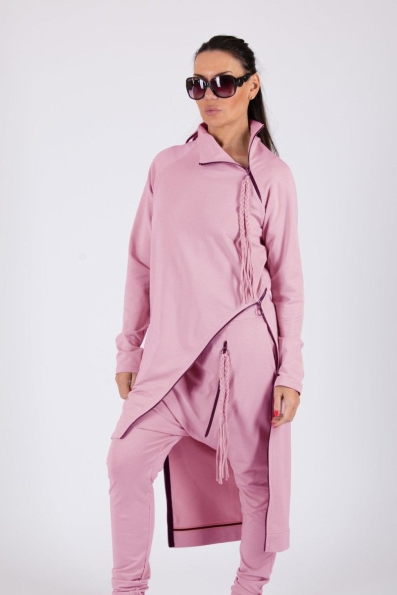Pink Cotton Sweatshirt Gloria - EUG Fashion