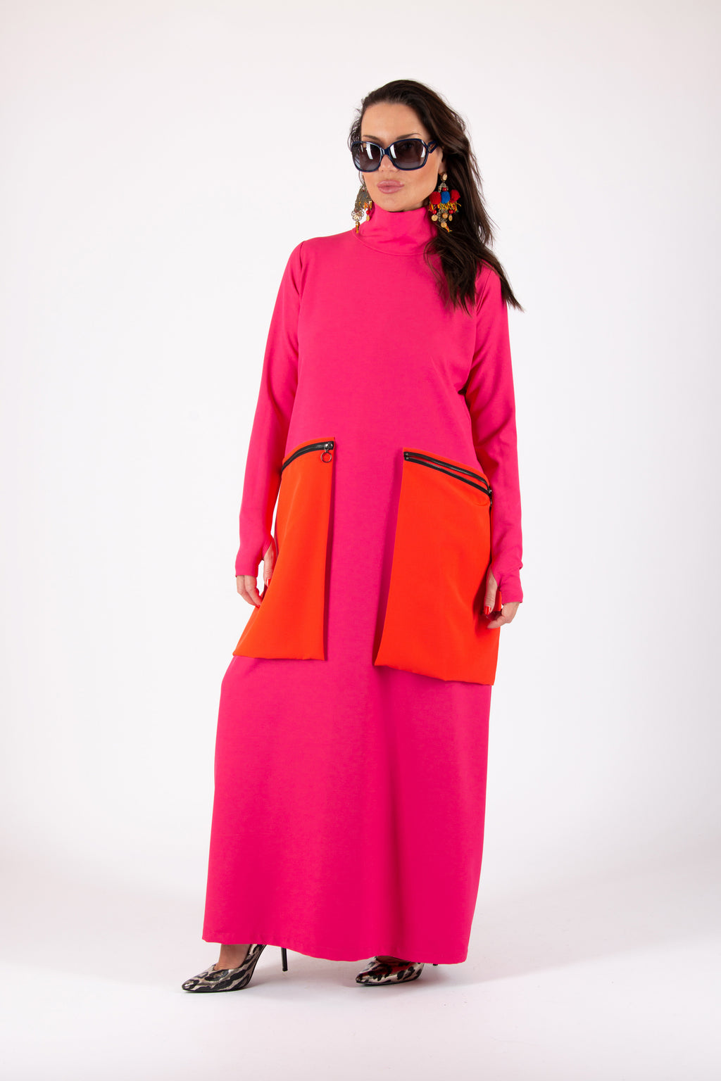 Colorblock Punto Milano Dress - Lena