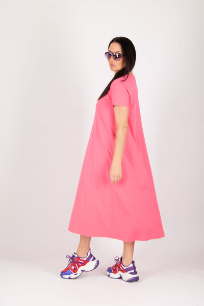 Pink Summer Cotton Dress EMY SALE EugFashion 