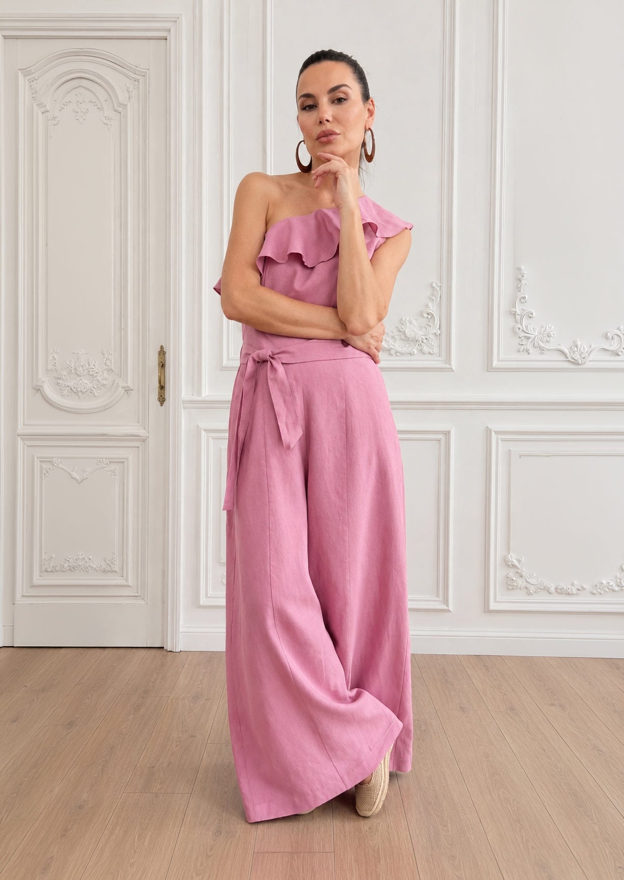 Sleeveless Linen Jumpsuit - Alas