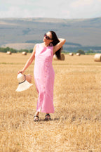 linen elegant woman dress - eug fashion #baby-pink