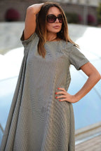 Plaid Cotton Dress VERA - EUG Fashion