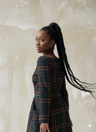 Plaid Winter Dress Casablanca - EUG Fashion EugFashion 