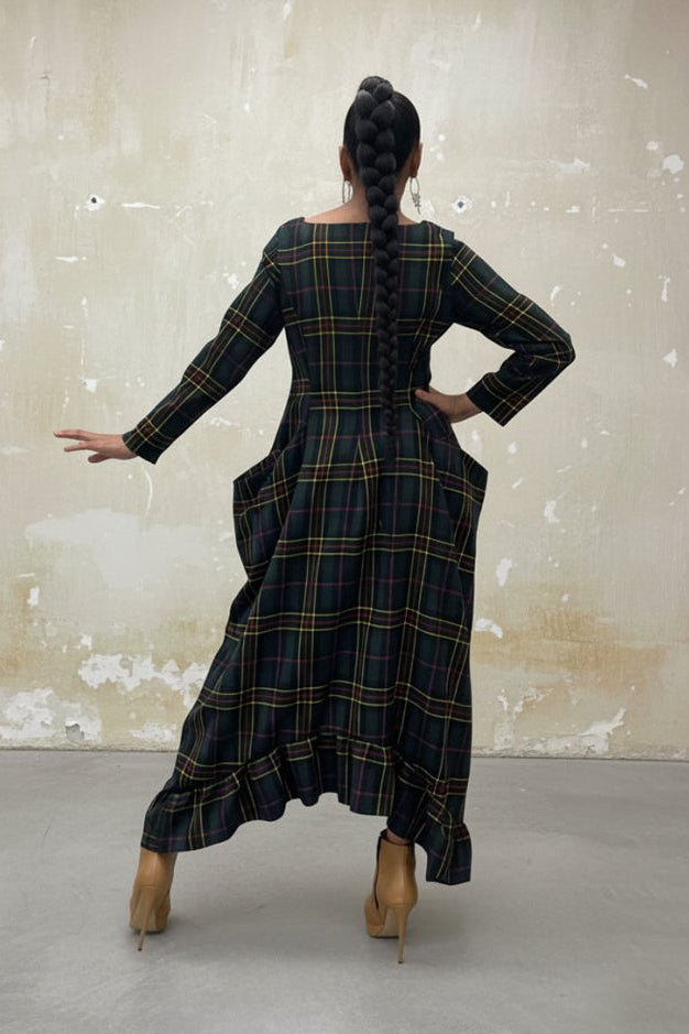 Plaid Winter Dress Casablanca - EUG Fashion