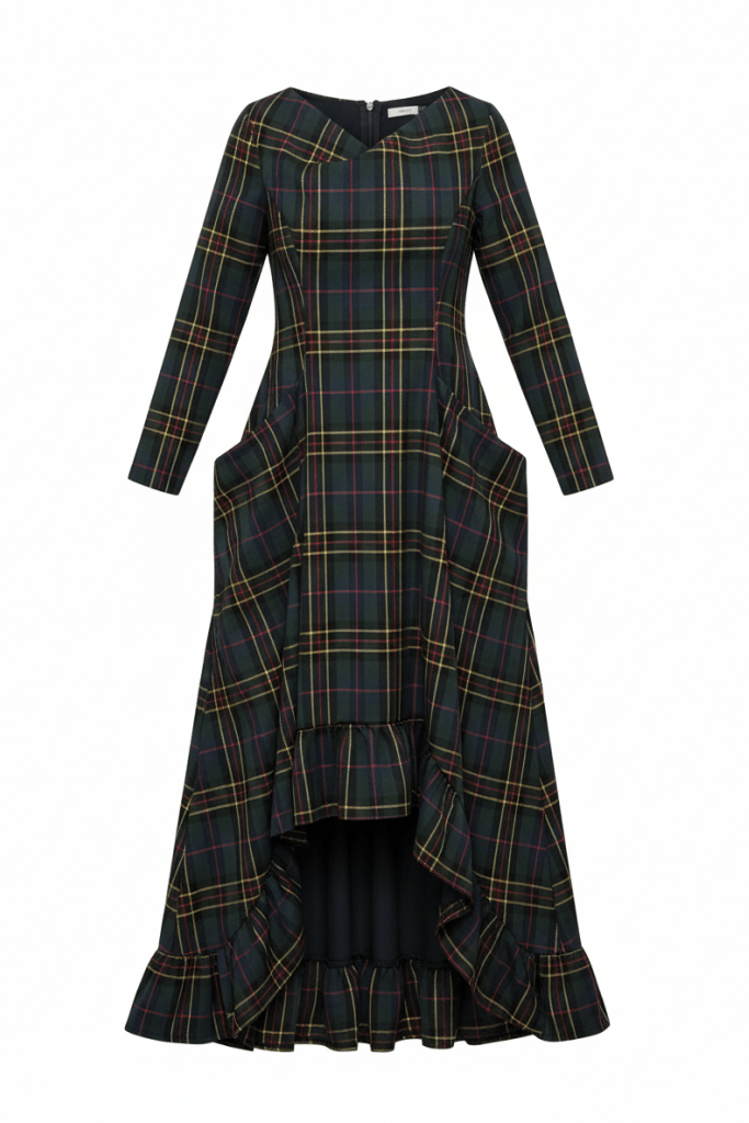 Plaid Winter Dress Casablanca - EUG Fashion