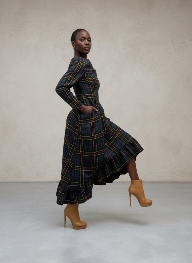 Plaid Winter Dress Casablanca - EUG Fashion EugFashion 