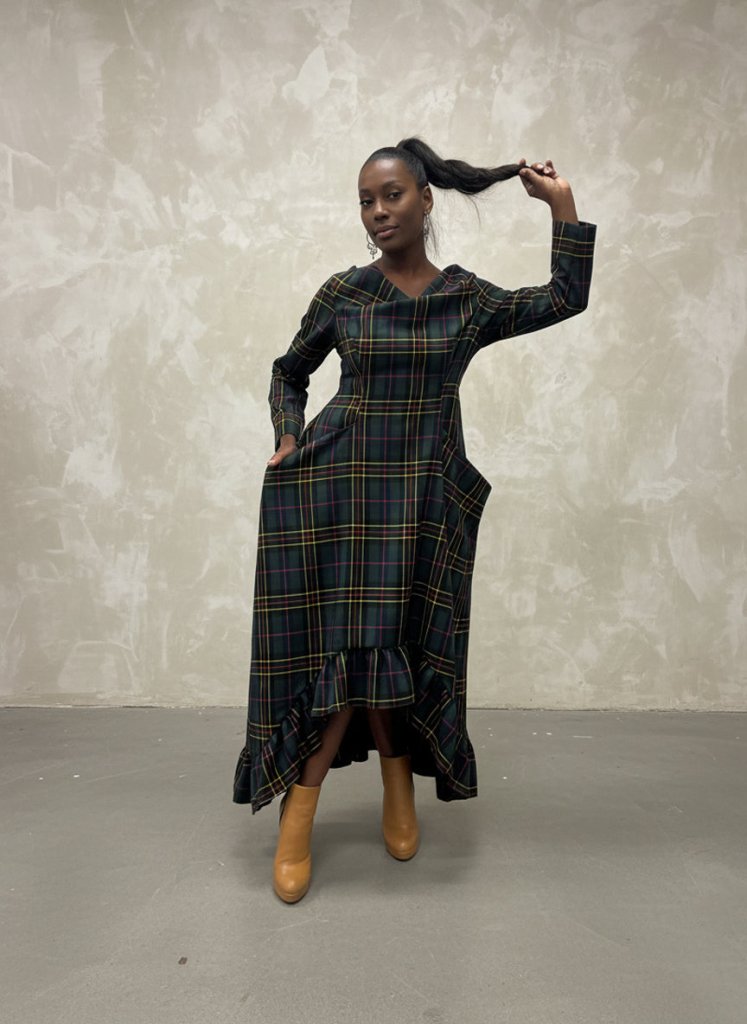 Plaid Winter Dress Casablanca - EUG Fashion EugFashion 