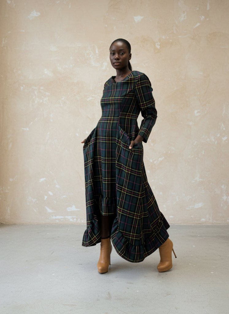 Plaid Winter Dress Casablanca - EUG Fashion EugFashion 