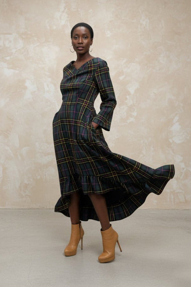 Plaid Winter Dress Casablanca - EUG Fashion