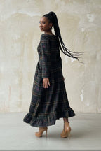 Plaid Winter Dress Casablanca - EUG Fashion