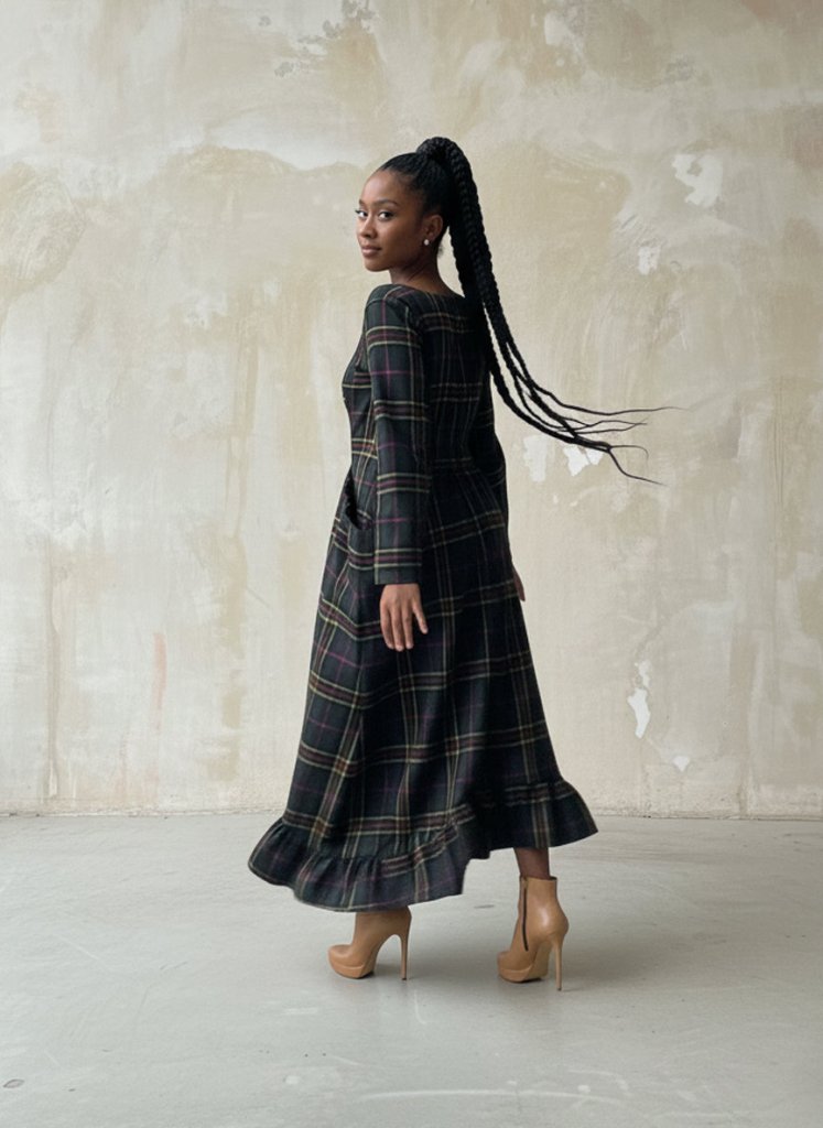 Plaid Winter Dress Casablanca - EUG Fashion EugFashion 