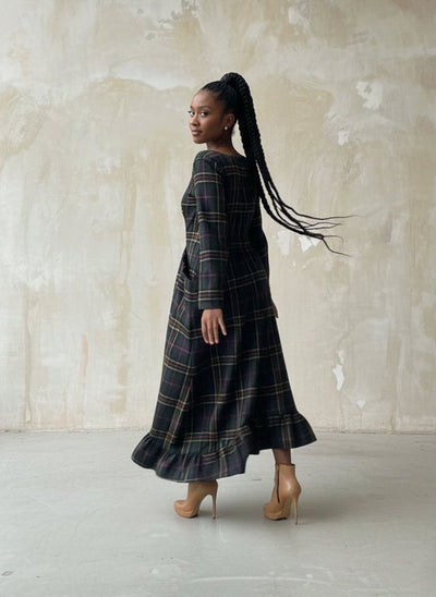 Plaid Winter Dress Casablanca - EUG Fashion EugFashion 