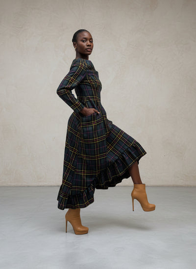 Plaid Winter Dress Casablanca EugFashion 