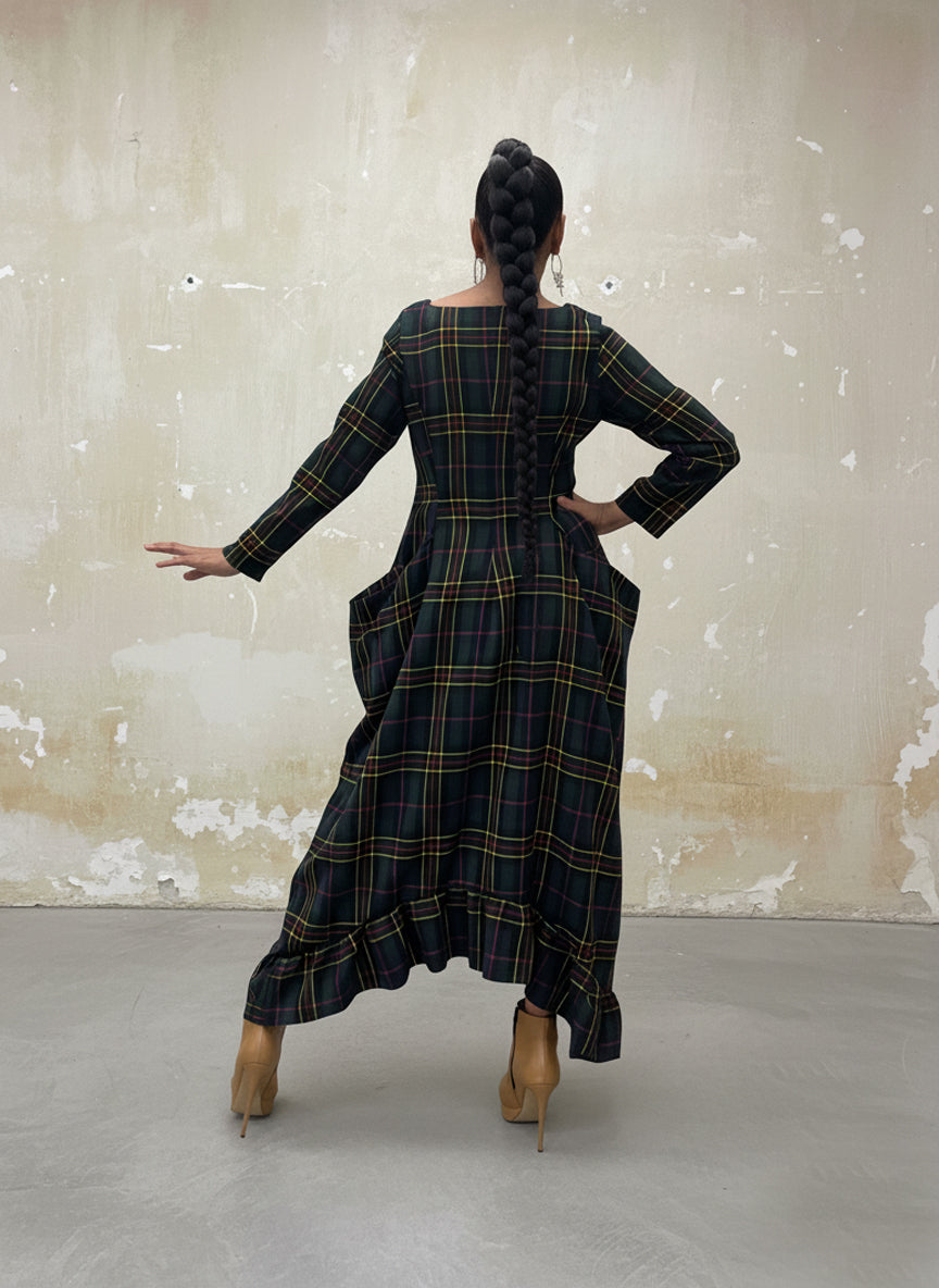 Plaid Winter Dress Casablanca EugFashion 