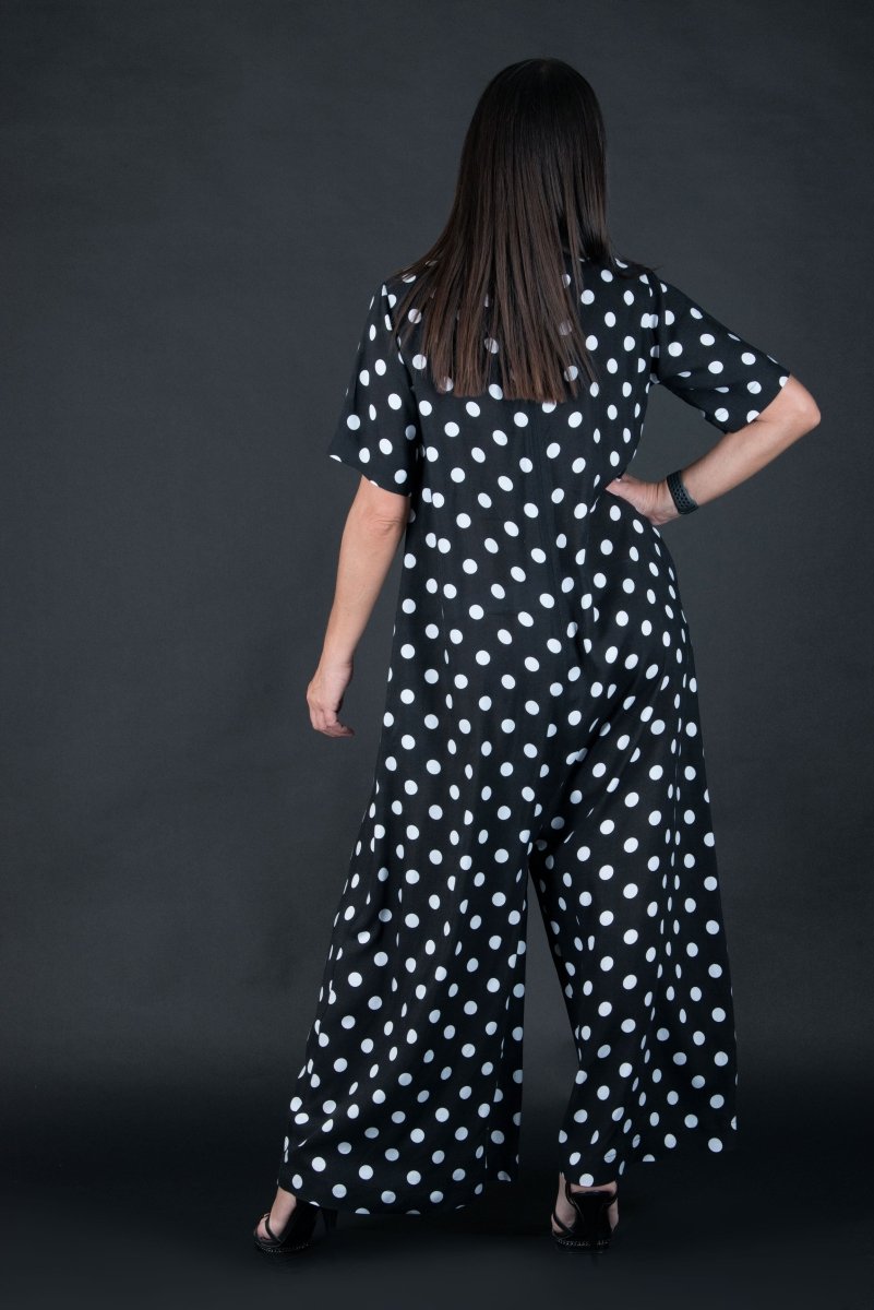 Polka Dots Cotton Jumpsuit Valentin - EUG Fashion