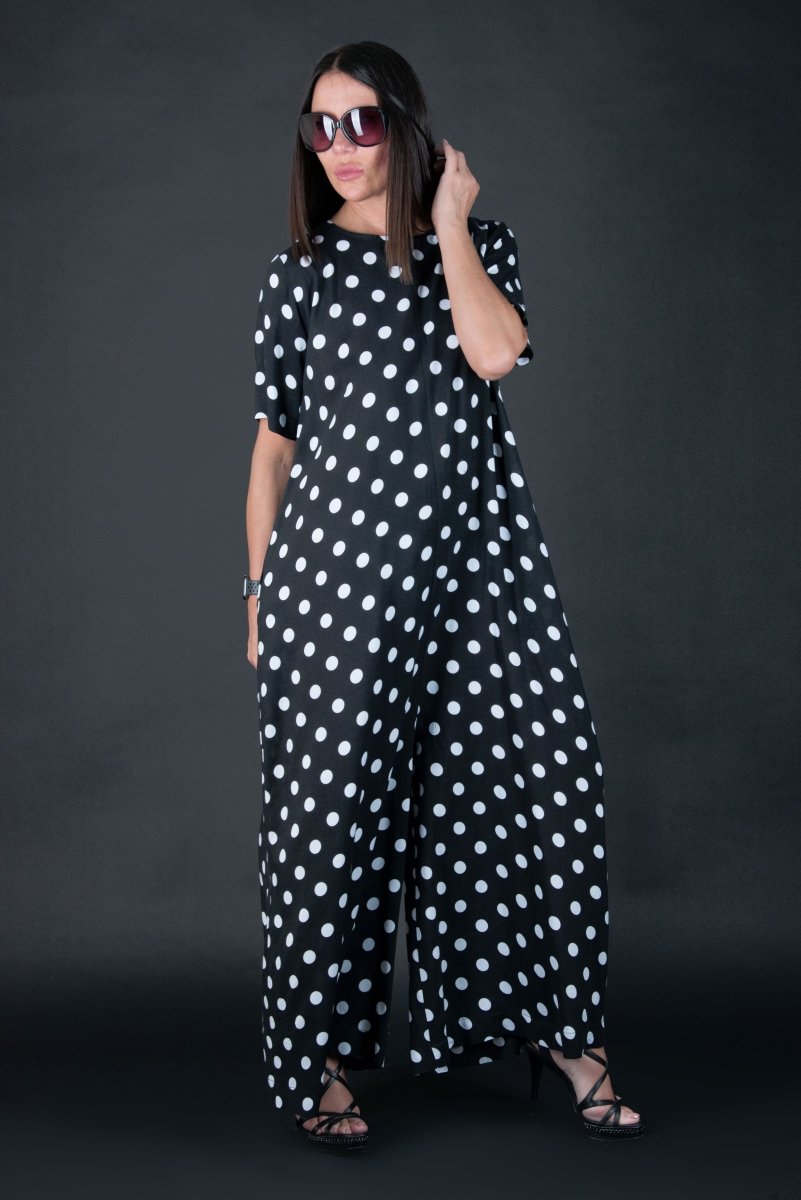 Polka Dots Cotton Jumpsuit Valentin - EUG Fashion