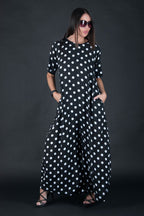 Polka Dots Cotton Jumpsuit Valentin - EUG Fashion