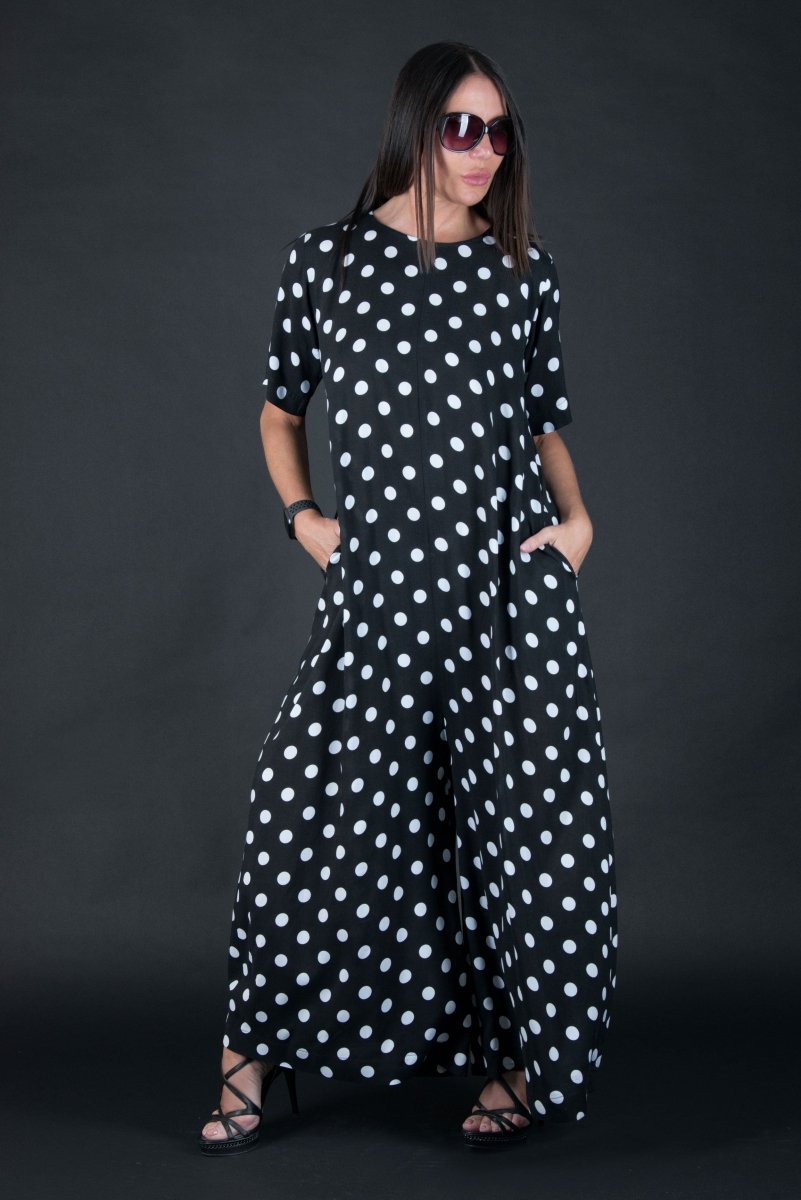 Polka Dots Cotton Jumpsuit Valentin - EUG Fashion