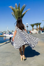 Polka Dots Dress KOSARA - EUG Fashion