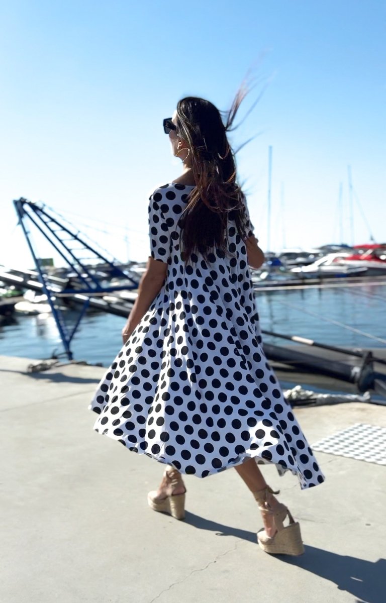 Polka Dots Dress KOSARA - EUG Fashion
